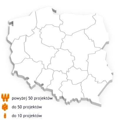 Zrealizowane projekty Respublic według województw